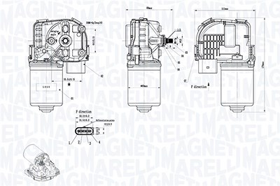 Magneti Marelli Wischermotor [Hersteller-Nr. 064375800010] für Skoda, VW von MAGNETI MARELLI