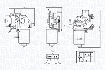 Magneti Marelli Wischermotor [Hersteller-Nr. 064377400010] für Renault von MAGNETI MARELLI