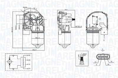 Magneti Marelli Wischermotor [Hersteller-Nr. 064377700010] für VW von MAGNETI MARELLI