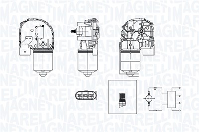 Magneti Marelli Wischermotor [Hersteller-Nr. 064377900010] für Seat von MAGNETI MARELLI