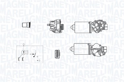 Magneti Marelli Wischermotor [Hersteller-Nr. 064378700010] für Citroën, Peugeot von MAGNETI MARELLI