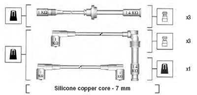 Magneti Marelli Zündleitungssatz [Hersteller-Nr. 941045400525] für Alfa Romeo von MAGNETI MARELLI