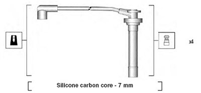 Magneti Marelli Zündleitungssatz [Hersteller-Nr. 941295060855] für Nissan von MAGNETI MARELLI