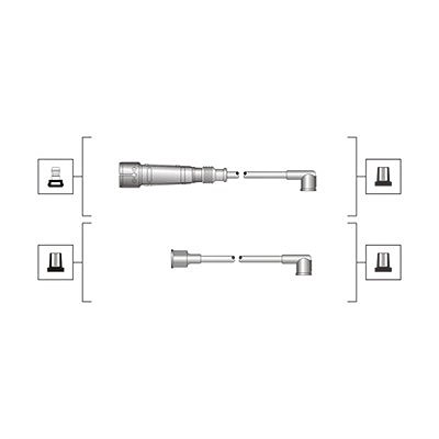 Magneti Marelli Zündleitungssatz [Hersteller-Nr. 941319170003] für Seat, Skoda, VW von MAGNETI MARELLI