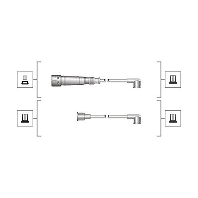 Magneti Marelli Zündleitungssatz [Hersteller-Nr. 941319170004] für Audi, Seat, VW von MAGNETI MARELLI