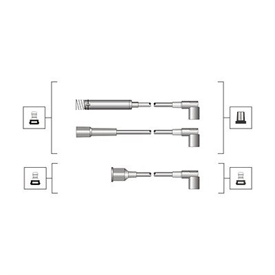 Magneti Marelli Zündleitungssatz [Hersteller-Nr. 941319170009] für Opel von MAGNETI MARELLI