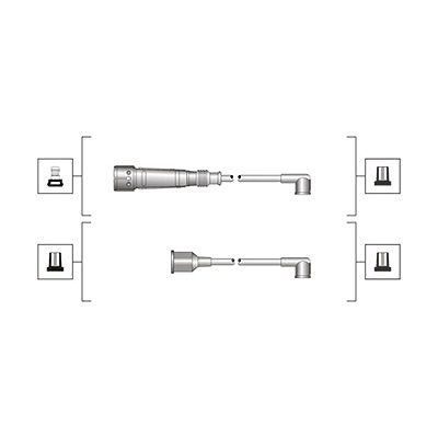 Magneti Marelli Zündleitungssatz [Hersteller-Nr. 941319170017] für Seat, VW von MAGNETI MARELLI