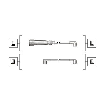 Magneti Marelli Zündleitungssatz [Hersteller-Nr. 941319170065] für Seat, Skoda, VW von MAGNETI MARELLI