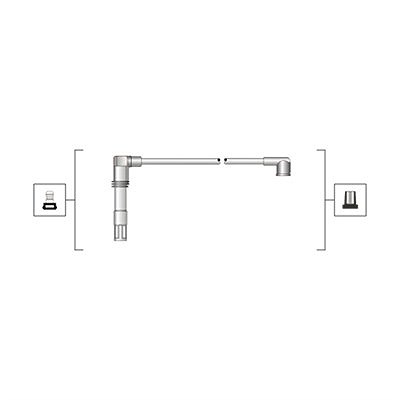 Magneti Marelli Zündleitungssatz [Hersteller-Nr. 941319170081] für Seat, Skoda, VW von MAGNETI MARELLI