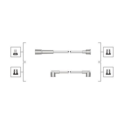 Magneti Marelli Zündleitungssatz [Hersteller-Nr. 941319170106] für BMW, Daihatsu, Fso, Lancia, Mazda, Mitsubishi, Opel, Seat, Skoda, Suzuki, Toyota, V von MAGNETI MARELLI