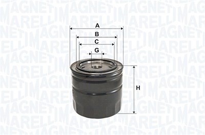 Magneti Marelli Ölfilter [Hersteller-Nr. 152071758712] für Fiat, Glas, Seat von MAGNETI MARELLI