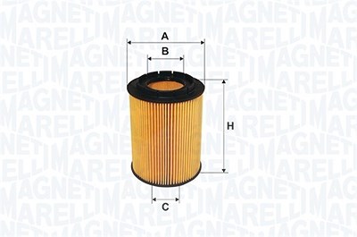 Magneti Marelli Ölfilter [Hersteller-Nr. 152071758799] für Ford, Porsche, VW, Jeep, Mercedes-Benz, Audi, Skoda von MAGNETI MARELLI