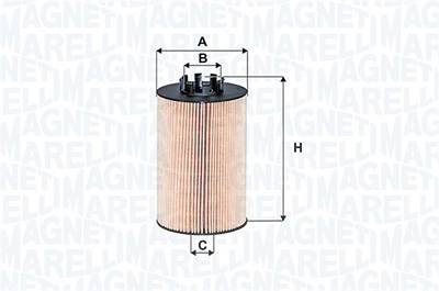 Magneti Marelli Ölfilter [Hersteller-Nr. 153071760762] für Man, Skoda, VW, Seat, Audi von MAGNETI MARELLI