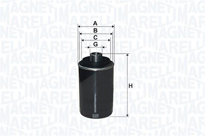 Magneti Marelli Ölfilter [Hersteller-Nr. 153071762457] für Audi, Seat, Skoda, VW von MAGNETI MARELLI