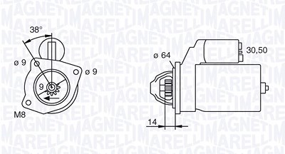 Magneti Marelli Starter [Hersteller-Nr. 063114014010] für Fiat von MAGNETI MARELLI