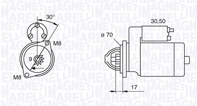 Magneti Marelli Starter [Hersteller-Nr. 063191007010] für Smart von MAGNETI MARELLI