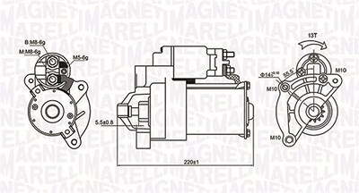 Magneti Marelli Starter [Hersteller-Nr. 063720594010] für Fiat, Peugeot, Lancia, Citroën, Hyundai von MAGNETI MARELLI