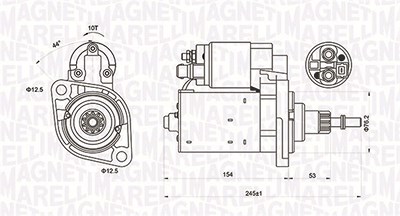 Magneti Marelli Starter [Hersteller-Nr. 063720619010] für Audi, Ford, Seat von MAGNETI MARELLI