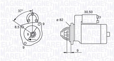 Magneti Marelli Starter [Hersteller-Nr. 063721045010] für Fiat, Lancia, Suzuki, Alfa Romeo von MAGNETI MARELLI