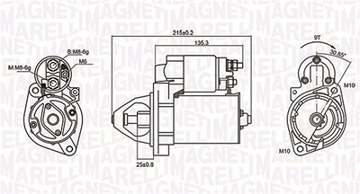 Magneti Marelli Starter [Hersteller-Nr. 063721075010] für Daewoo, Mercedes-Benz, Ssangyong von MAGNETI MARELLI