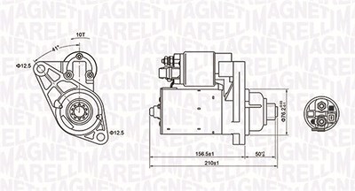 Magneti Marelli Starter [Hersteller-Nr. 063721197010] für Audi, Seat, Skoda von MAGNETI MARELLI