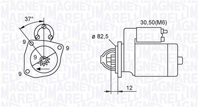 Magneti Marelli Starter [Hersteller-Nr. 063721264010] für Alfa Romeo, Cadillac, Chevrolet, Fiat, Lancia, Opel, Saab von MAGNETI MARELLI