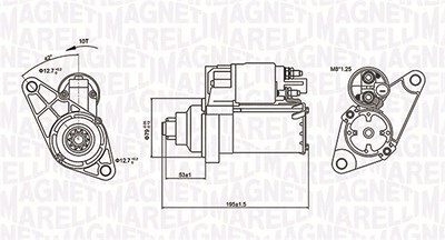 Magneti Marelli Starter [Hersteller-Nr. 063721330010] für Audi, Seat, Skoda von MAGNETI MARELLI