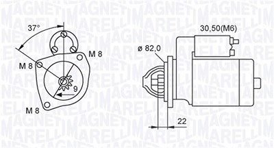 Magneti Marelli Starter [Hersteller-Nr. 063721449010] für Peugeot, Citroën, Fiat von MAGNETI MARELLI