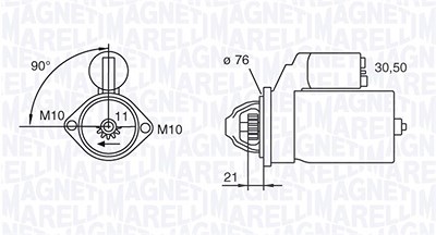 Magneti Marelli Starter [Hersteller-Nr. 063721473010] für BMW von MAGNETI MARELLI