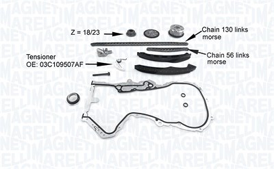 Magneti Marelli Steuerkettensatz [Hersteller-Nr. 341500001200] für Audi, Seat, Skoda, VW von MAGNETI MARELLI