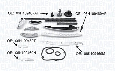 Magneti Marelli Steuerkettensatz [Hersteller-Nr. 341500001370] für Audi, Seat, Skoda, VW von MAGNETI MARELLI