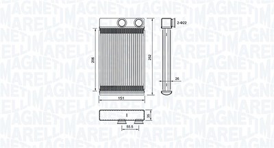 Magneti Marelli Wärmetauscher, Innenraumheizung [Hersteller-Nr. 350218478000] für Chevrolet, Opel von MAGNETI MARELLI