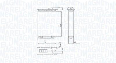 Magneti Marelli Wärmetauscher, Innenraumheizung [Hersteller-Nr. 350218489000] für Renault von MAGNETI MARELLI