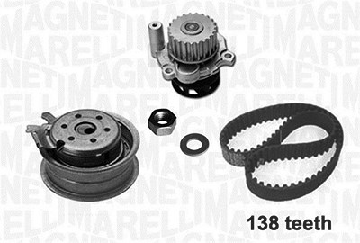 Magneti Marelli Wasserpumpe + Zahnriemensatz [Hersteller-Nr. 341403640002] für Audi, Seat, Skoda, VW von MAGNETI MARELLI