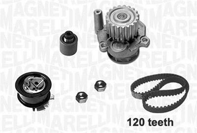 Magneti Marelli Wasserpumpe + Zahnriemensatz [Hersteller-Nr. 341404790001] für Audi, Seat, Skoda, VW von MAGNETI MARELLI