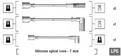 Magneti Marelli Zündleitungssatz [Hersteller-Nr. 941095480591] für Fiat von MAGNETI MARELLI