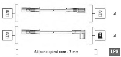 Magneti Marelli Zündleitungssatz [Hersteller-Nr. 941095610601] für Fiat von MAGNETI MARELLI