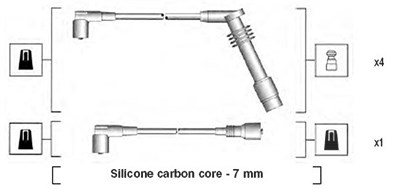 Magneti Marelli Zündleitungssatz [Hersteller-Nr. 941125380688] für Opel von MAGNETI MARELLI