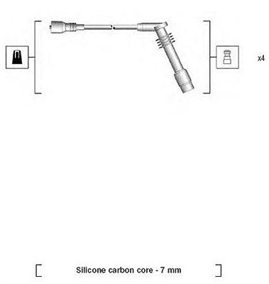 Magneti Marelli Zündleitungssatz [Hersteller-Nr. 941125400690] für Opel von MAGNETI MARELLI