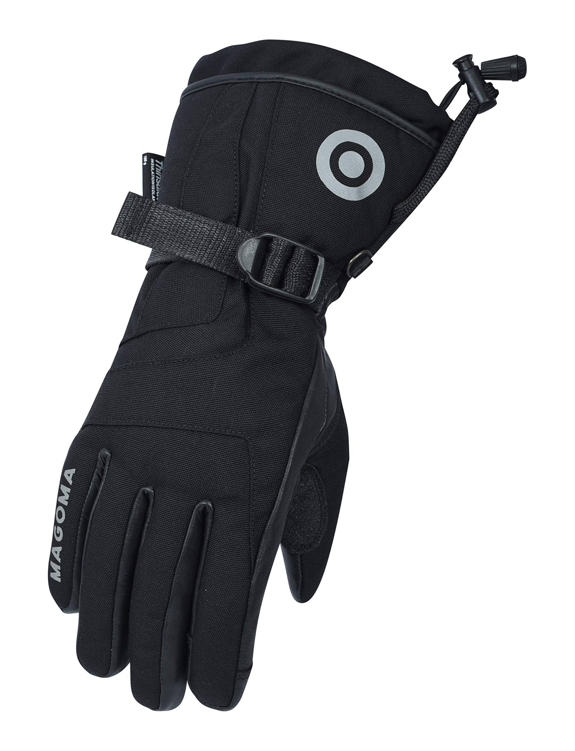 MAGOMA Bowery 3M Thinsulate-Hipora Motorradhandschuhe, Schwarz, L. von MAGOMA