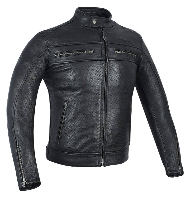 MAGOMA Harlem A ++ Lederjacke mit Motorradschutz, Schwarz, L. von MAGOMA