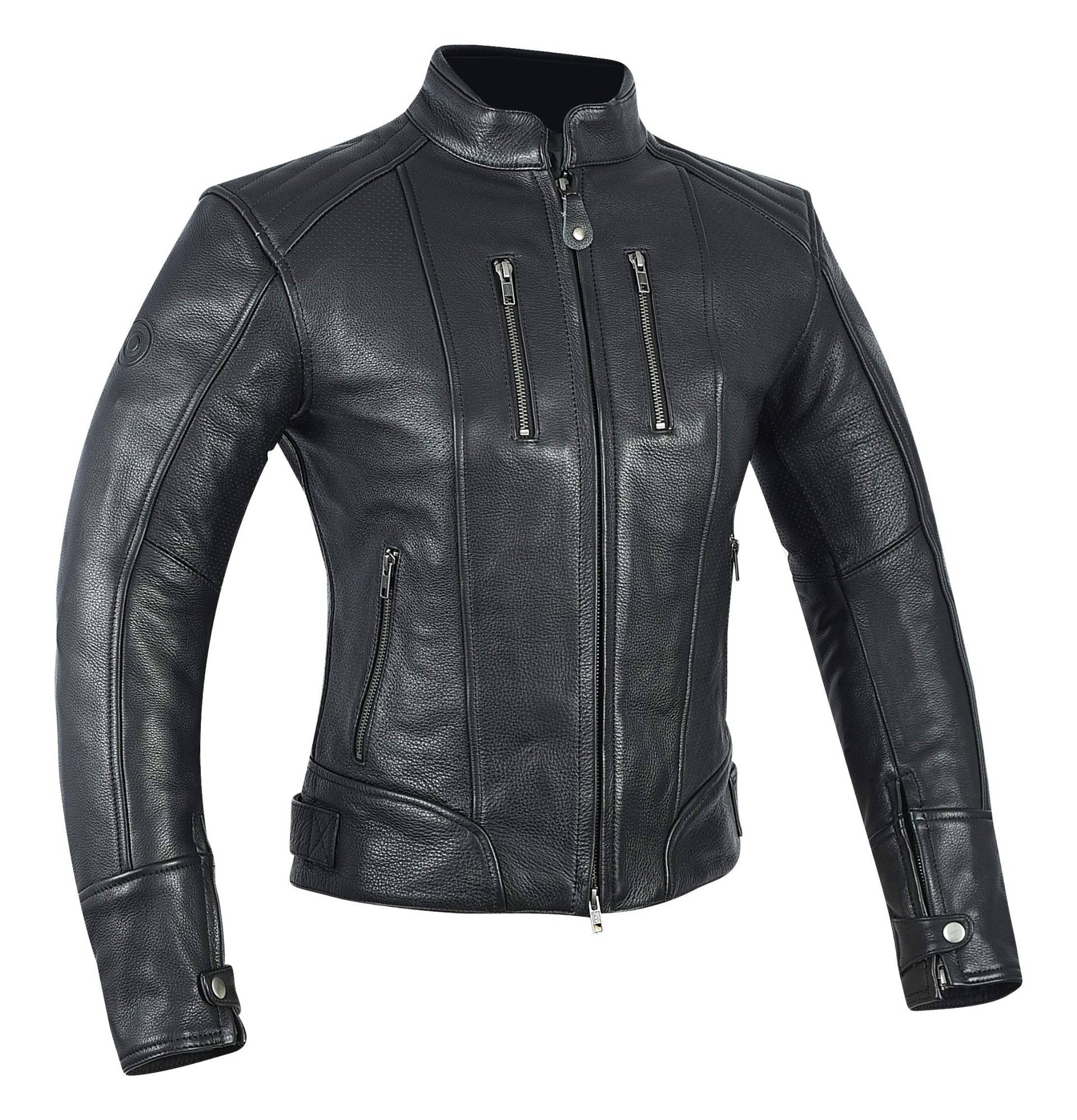 MAGOMA Tribeca A ++ Lederjacke mit Motorradschutz, Schwarz, XS von MAGOMA