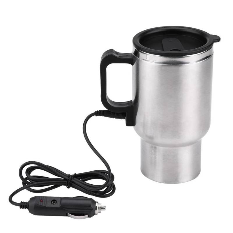 Auto Heizbecher, MAGT 12V 450ml Im Auto Elektroauto Becher Langlebiger Edelstahl Auto Kaffeebecher Vakuumisolierung Elektrischer Kaffeebecher für unterwegs von MAGT