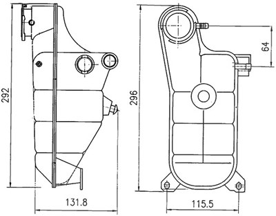 Mahle Ausgleichsbehälter, Kühlmittel [Hersteller-Nr. CRT119000S] für Mercedes-Benz von MAHLE