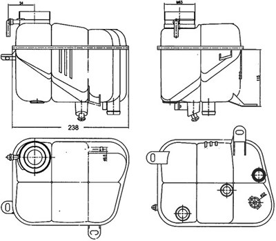 Mahle Ausgleichsbehälter, Kühlmittel [Hersteller-Nr. CRT120000S] für Mercedes-Benz von MAHLE