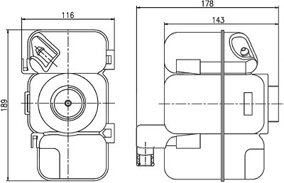 Mahle Ausgleichsbehälter, Kühlmittel [Hersteller-Nr. CRT206000S] für Volvo von MAHLE