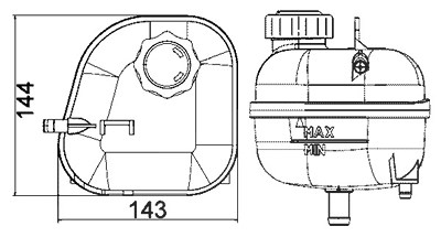 Mahle Ausgleichsbehälter, Kühlmittel [Hersteller-Nr. CRT85001S] für Mini von MAHLE