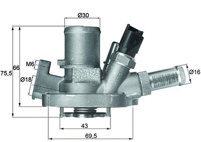 Mahle Thermostat, Kühlmittel [Hersteller-Nr. TI15180] für Abarth, Alfa Romeo, Fiat, Jeep, Lancia von MAHLE