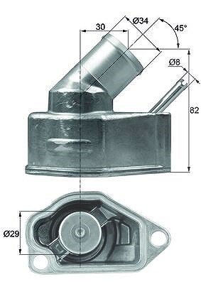 Mahle Thermostat mit Dichtung [Hersteller-Nr. TI1092] für Opel von MAHLE