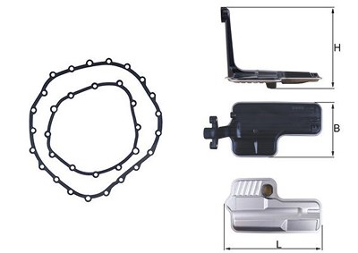 Mahle Hydraulikfilter, Automatikgetriebe [Hersteller-Nr. HX192D] für Audi von MAHLE